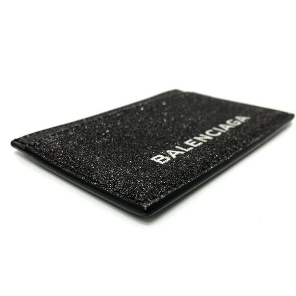 BALENCIAGA 392126 Logo glitter Card holder Business card holder Card Case Le... - Picture 9 of 16